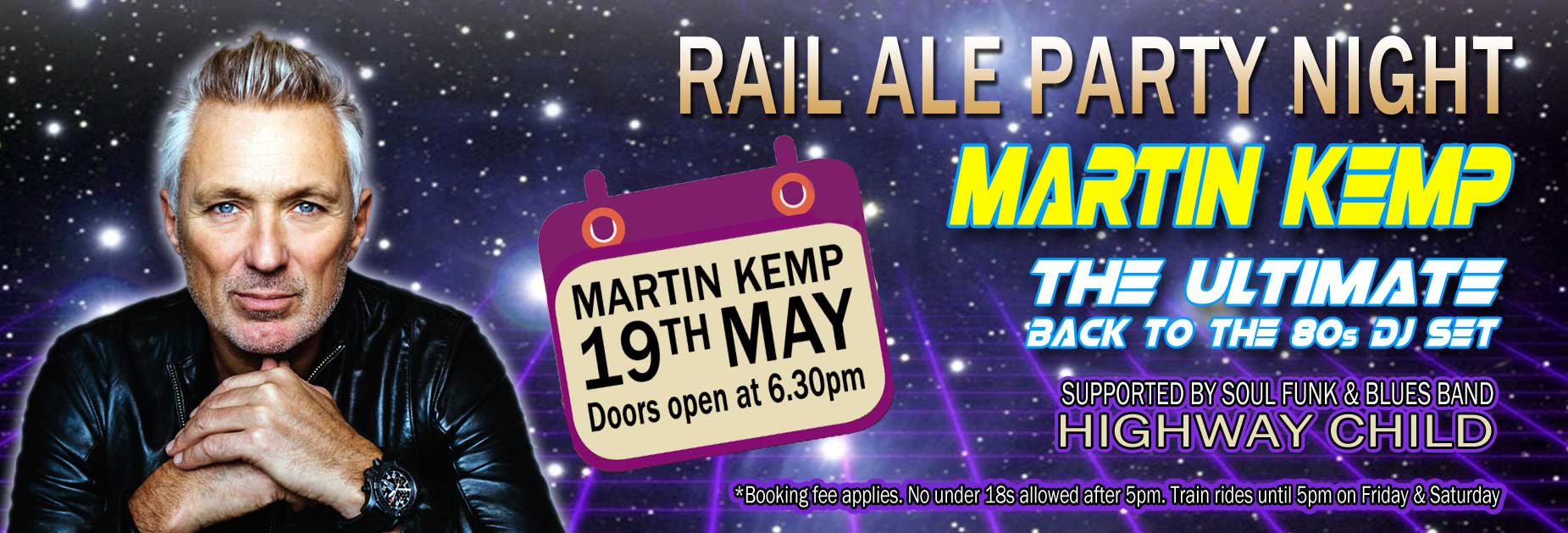 Martin Kemp Live Rail Ale Party Night