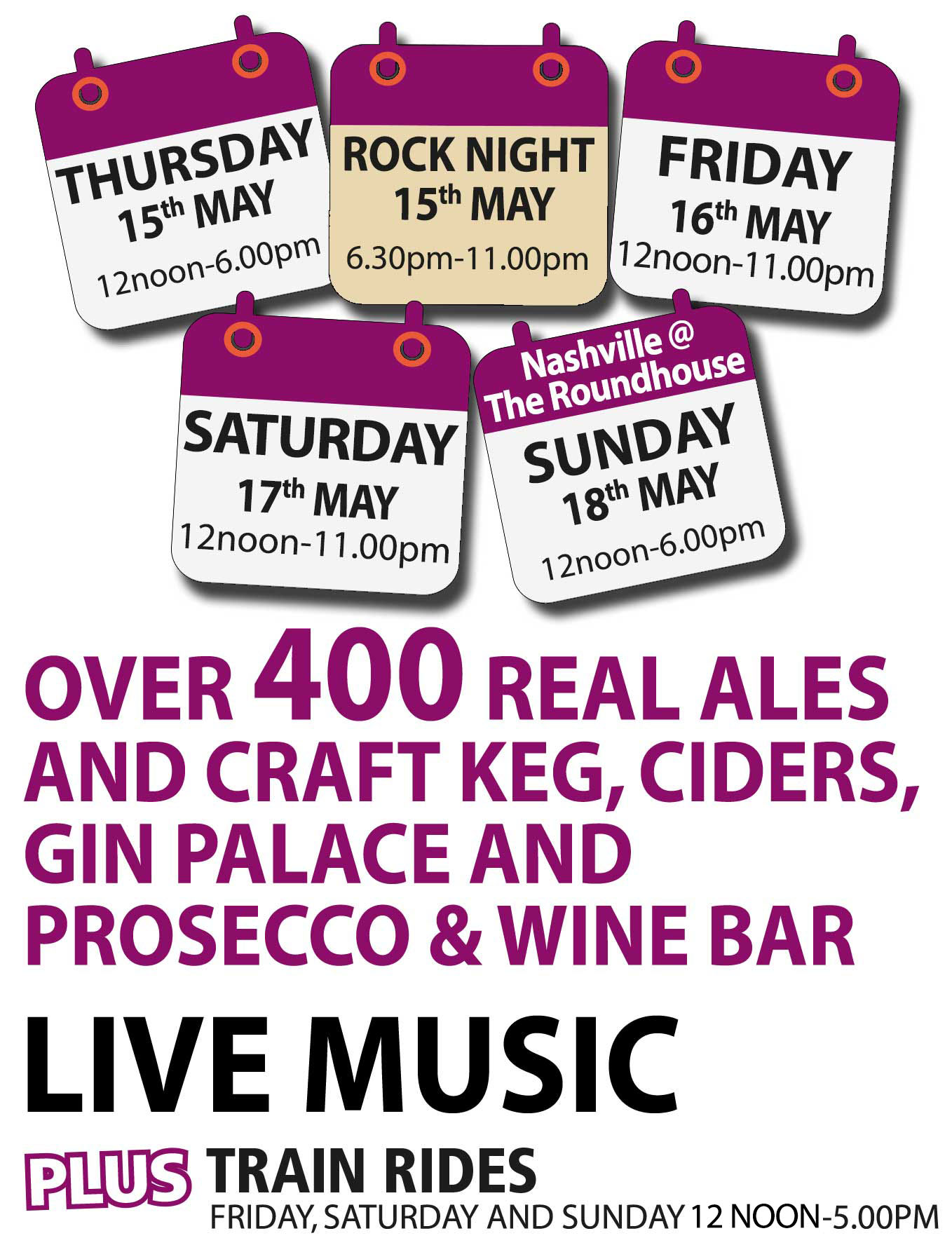Barrow Hill Rail Ale festival at Chesterfield, Derbyshire in May